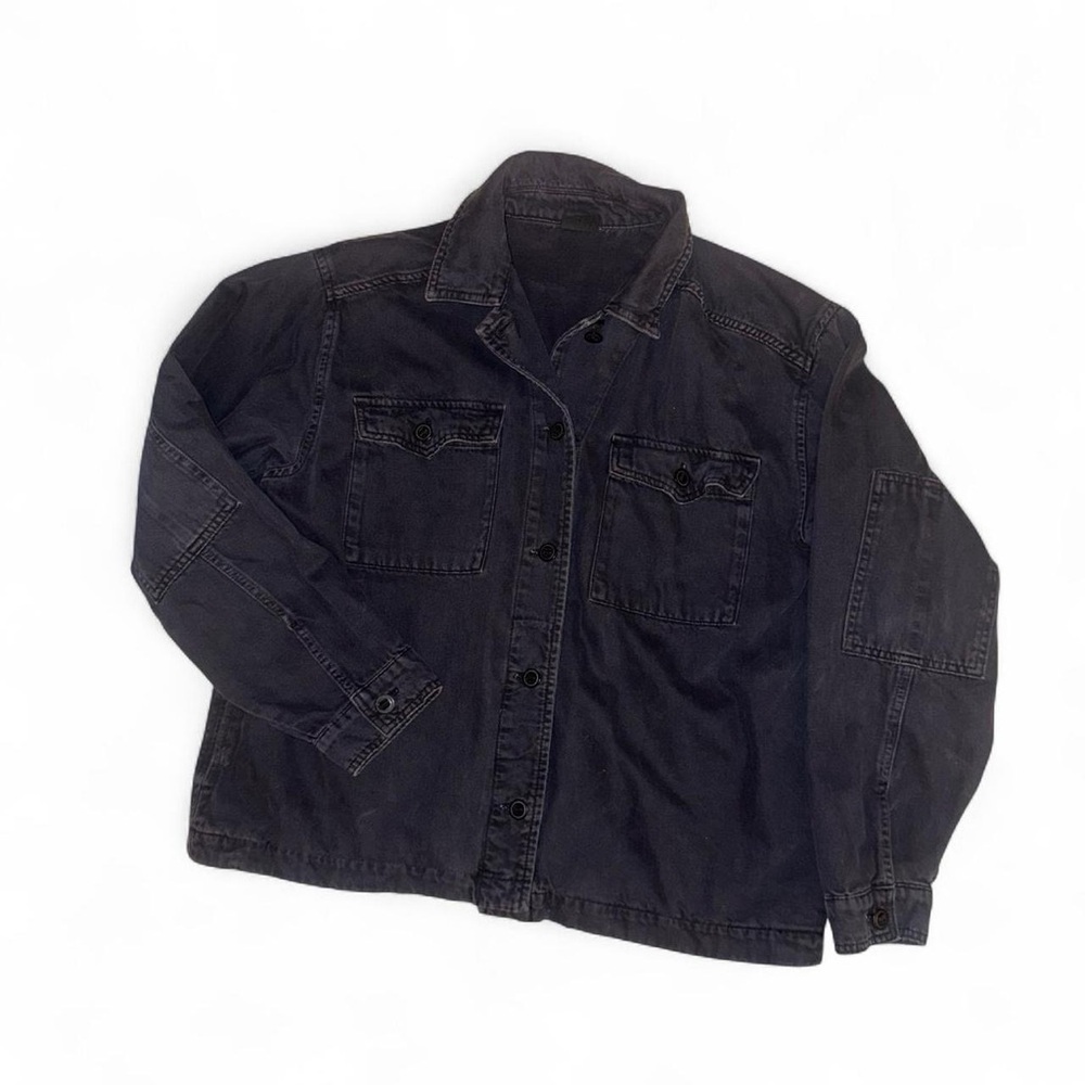 Bdg by urban outfitters black denim button up jacket